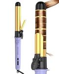 Rotating Curling Iron, 1 1/4 Inch Automatic Curling Iron Self Curling Wand with Extra Long Barrel for Medium and Long Hair, Dual Voltage Auto Rotating Hair Curler for Curls and Waves, Gift for Women