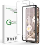 amFilm 2+2 Pack Tempered Glass Screen Protector Guard for Google Pixel 8 Pro 6.7 inch 2023 with Camera Lens Protector, 0.33mm Thickness, HD Clear, Anti-Scratch, Bubbles-Free, Case Friendly