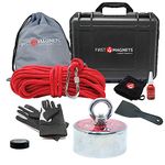 1,800kg Pull - Apex 360° Magnet Fishing Kit with Super High Power 90mm Neodymium Magnet | Gloves, Thread Locker, 20M Rope, Cloth, Bag, Tape and Branded Box | Recovery & Treasure Hunting