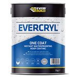 Everbuild Evercryl One Coat Instant Waterproofing – Suitable for Roofs, Gutters and Gulleys – Grey – 5kg