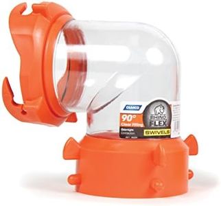 Camco 39857 RhinoFLEX Clear 90 Degree Sewer Hose Swivel Fitting