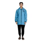 Pangolin Spiffy Unisex Rain Jacket - Lightweight Waterproof Raincoat for Men and Women, Ideal for Men Bike Riders, Adjustable Cuffs, Double Pockets (2XL, Tang Blue)