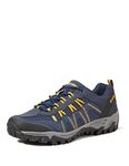 Hi-Tec Men's Jaguar Low Rise Hiking Boots, Blue (Navy/Yellow 31), 8 UK (42 EU)