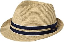 Comhats Summer Fedora Straw Hats for Men Beach Sun Panama Packable Trilby Dress Derby Beige XX-Large XXL