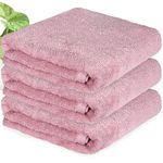 HEELIUM Bamboo Bath Towel | Lightweight & Quick Drying | Ultra Absorbent Towel | 140 x 70 cm - 400 GSM | Pack of 3 - Peach