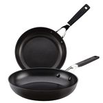 KitchenAid - Hard Anodized 2pc Nonstick Frying Pan Set (25cm/9.8in & 21cm/8.25in)