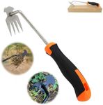 BUT FLY Stainless Steel Hand Weed Puller Dual-Action 4-Claw Weeder with Ergonomic Grip Garden Tool for Efficient Root Removal Precision Weed Extraction Ideal for Garden Enthusiasts