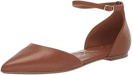 Calvin Klein Women's Odeli Ballet Flat, New Luggage, 8 US