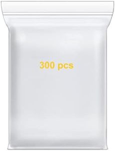 300 Pcs Small Clear Poly Zipper Bags, 2 x 3 inch Resealable Zip Lock Storage Plastic Bags for Beads Jewelry Cards Candy Pills Coins