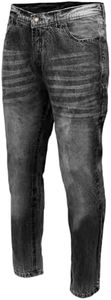Milwaukee Leather MDM5001 Men's Metro Black CE Armored Motorcycle Riding Denim Jeans Reinforced w/Aramid Fibers - 42