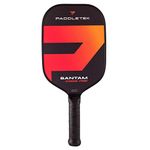 Paddletek Bantam Sabre Pro - Professional Pickleball Paddles with Honeycomb Core - Polycarbonate Surface, Graphite PolyCore & High Tack Performance Grip - USAPA Approved (Red)