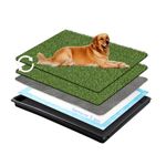 Choicons Dog Grass Pad with Tray Large,35.5”×23.6”Dog Grass Large Patch Potty Arificial Grass Dog Potties for Apartment and Patio Training Outdoor and Indoor Use