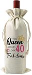 40th Birthday Gifts for Women - Decorative Wine Bag Birthday Gift with Witty Quote - Cute Female Gifts For Women Turning 40 - Best Friend Birthday Gifts, Wife, Mom, Coworker, Sister Birthday Gifts