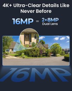 Reolink Duo 3 PoE 16MP Dual-Lens Security Camera – 180° Panoramic, Color Night Vision, 2-Way Audio