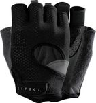 LIFECT Freedom Workout Gloves, Knuckle Weight Lifting Shorty Fingerless Gloves with Curved Open Back, for Powerlifting, Gym, Women and Men (Black, Small)