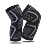 Malu Premium Knee Support for Men & Women – Pain Relief Knee Brace with Anti-Slip 3D Knitting for Gym, Sports & Recovery – Ultimate Comfort for Squats, Running & Joint Pain Relief (1 Pair)