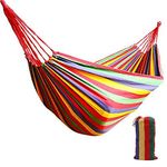 winemana Outdoor Garden 2 Person Cotton Hammock, 450lbs Ultralight Camping Hammock (Red)