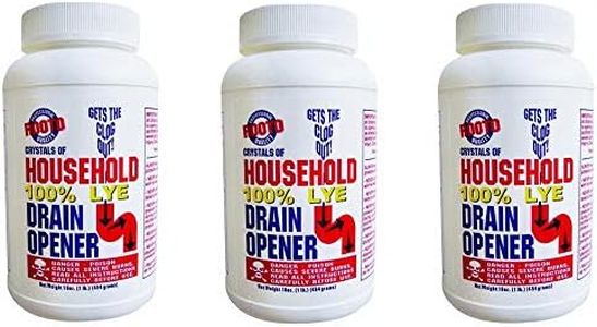 Rooto 1030 1 Lb. Drain Cleaner with Lye, 3 Pack