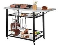 Rengue Outdoor Grill Cart Table wit