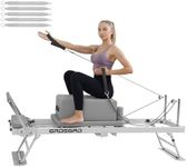GRDSGRD Pilates Reformer Machine Foldable Pilates Reformer Machine Equipment for Home Workouts,Portable Reformer Pilates Machine for Home Gym,Grey