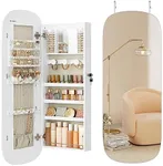 SONGMICS Jewelry Organizer, LED Jew