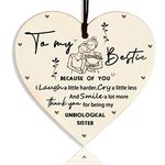 Best Friend Plaque, Best Friends Gifts Friendship Gifts for Women Best Friends Gifts Birthday Special Wooden Heart Hanging Thoughtful Plaques Decorations Novelty Sign Memorial Quote Forever Love Xmas