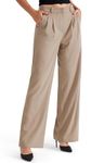 Libin Women's Wide Leg 29"/31" High Waisted Pants Business Work Slacks Pants Dress Yoga Golf Casual Trousers,Khaki,8