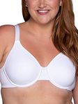 Vanity Fair Women's Beauty Back Smoothing Bra, Minimizes Bust Line Up to 1.5", Non Padded Cups Up to H, Opaque, Star White, 42C