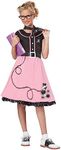 California Girl's 50's Sweetheart Rockabilly Dress Costume, Medium