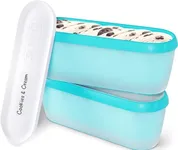 SUMO Ice Cream Containers for Homemade Ice Cream - Set of 2 Storage Containers for Freezer, 1.5 Quart Each, Turquoise