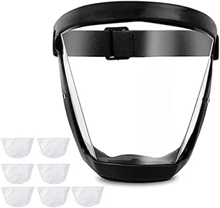 Super Protective Face Shield Anti-Fog Full Face High-Definition Protective All-Inclusive Face Protection for Adults (Upgraded black)