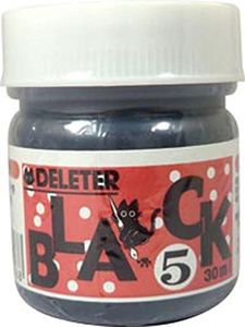 Deleter Manga Ink, Black 5, Sumi Type (India Ink) Black Ink for dip Pen & Brush, Glossy Finish, 30ml/Bottle, 1 Bottle (341-0007)