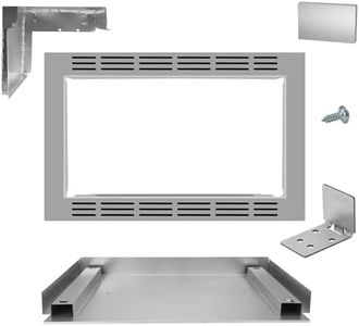 Upgraded 30 Inch Built-In Microwave Trim Kit NN-TK932SS for Panasonic 2.2 Cu Ft Microwave Ovens, Adjustable Stainless Steel Construction, Improves Kitchen Aesthetics