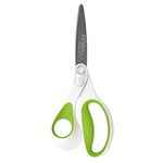 Westcott 8" Lefty Heavy Duty Carbo-Titanium Bonded Scissors, Bent (16446), White and Green