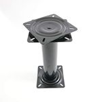 MiDMarine 14" Tall Seat Pedestal with 360° Seat Swivel, Black Steel, for Fishing Boats and Caravans