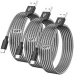 USB c Cable 10FT [3M 3Pack] USB A to Type c Cable Fast Charge for iPhone 15 Charging Cable USB to USB-C Cable Braided Data Cord for iPhone 15 Pro Max,Samsung Galaxy S23/S22/S21,Pixel 8/7/6 Pro