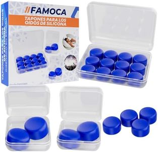 FAMOCA 16 Tapones Oidos Ruido Dormir + 2 Cajas Individuales – Tapones Oidos Cancelacion De Ruido, Estudiar, Nadar – 27dB – Tapones Para Dormir