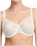 Chantelle Women's, CHAMPS ELYSEES, Very Covering Underwired Bra, Women's lingerie, Off-white (Elfenbein 35), 38E