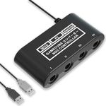 Gamecube Controller Adapter for Nintendo Switch Gamecube Adapter, Super Smash Bros Gamecube Adapter for Wii u/Switch/PC USB, Support 4 Gamecube Controller and 180cm Long Data Cable