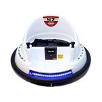 TYGATEC Bumping Car Race Car - 6V Kids Toy Electric Ride On Bumper Car Vehicle with Remote Control, Baby Car with LED Lights & 360 Degree Spin, 2 Driving Modes (White)