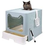 Foldable Cat Litter Box with Lid, E