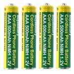 Cordless Phone AAA Rechargeable Batteries BuyaBattery 500mAh NiMH 1.2V 4-Pack