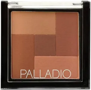 Palladio 2 In 1 Mosaic Powder Blush and Bronzer Silky Smooth Face Makeup Pressed Five Color Hues from Shimmering Pinks to Golden Browns Rich Pigmented Shades Flawless Finish, Spice, 0.28 Oz