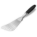 304 Stainless Steel Fish Spatula, Non-Slip Ergonomic Handle Slotted Spatula