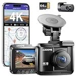 AZDOME WiFi 4K Dash Cam Front and R