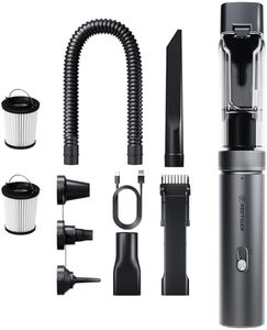 REDTIGER Cordless Car Vacuum Cleaner, 21000PA Suction Power, 70 Minutes Runtime, 3.5H USB-C Fast Charging, 4-in-1 Mini Handheld Cleaner for Car, Home, Office and Pet Food (Black)