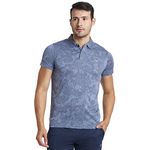 berge' New Mens Polyester Dry Fit Collar Camo Polo Tshirts for Men, Instadry & Breathable Fabric, Gym Wear Tees & Workout Tops|Collar Tshirt for Men|Slim Fit Half Sleeve Tshirt|Blue - XXL