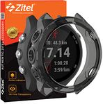 Zitel® Case Compatible with Garmin Forerunner 245/245 Music, Soft TPU Full Around Cover Shell (Without Screen Protector) - Black Tint