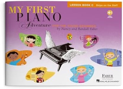 My First Piano Adventure: Lesson Book C | Beginner Piano Method Book | Learn Skips and Early Staff with Online Audio | Piano Sheet Music Songbook | Faber Piano Book for Kids