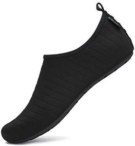 SAGUARO Mens Womens Water Shoes Anti-Slip Comfortable Water Socks Quick-Dry Barefoot River Shoes Walk Freely on Beaches Sand or Bay Area Shadow Black